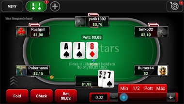 PokerStars mobil screenshot